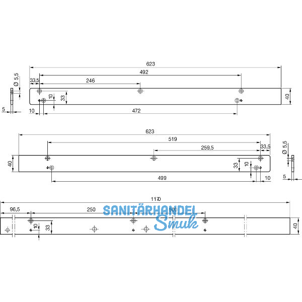 DORMAKABA Montageplattenset f�r GSR-BG XEA