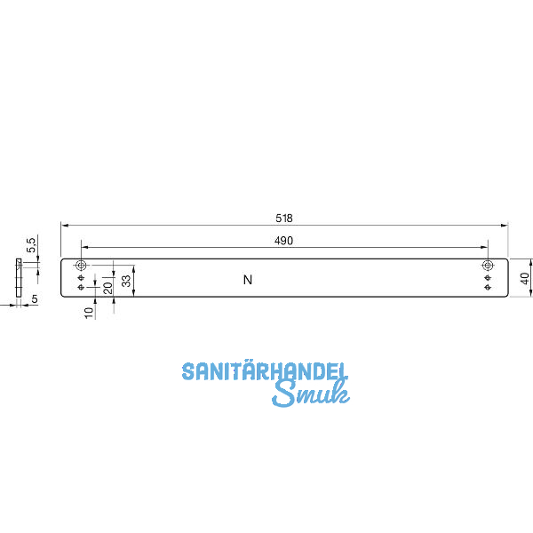 DORMAKABA Montageplatte G-N XEA 40 mm