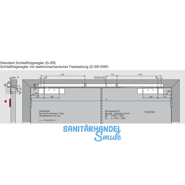 DORMAKABA Gleitschiene GSR-VL, silber