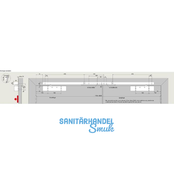 DORMAKABA T�rschlie�er TS 98 XEA GSR-EMR1-V, EN 1-6, mit Gleitschiene, silber