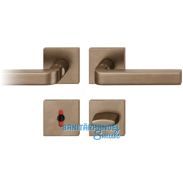 FSB Dr�ckergarnitur 12 1004 ASL auf Rosette WC, Bronze dunkel patiniert