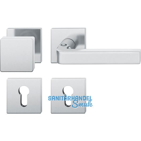 FSB Wechselgarnitur 12 1004 ASL auf Rosette PZ, Edelstahl matt