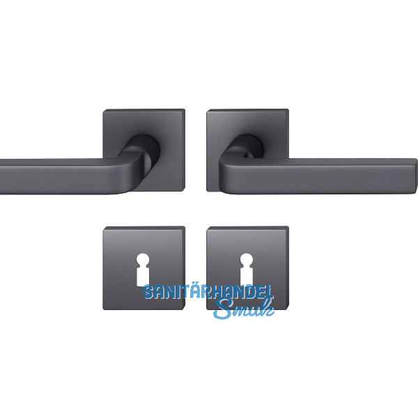 FSB Dr�ckergarnitur 12 1004 ASL auf Rosette BB, Aluminium schwarz matt