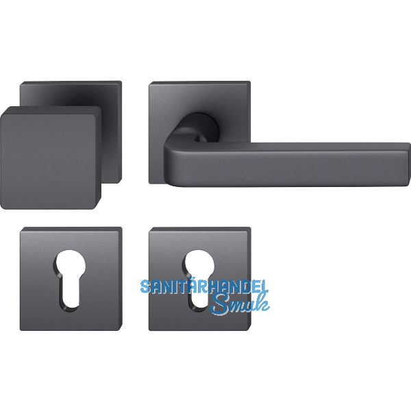 FSB Wechselgarnitur 12 1004 ASL auf Rosette PZ, Aluminium schwarz matt