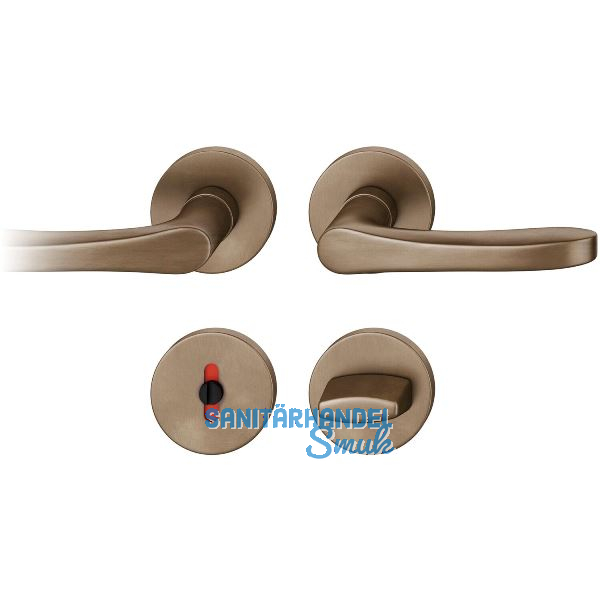 FSB Dr�ckergarnitur 12 1106 ASL auf Rosette WC, Bronze dunkel patiniert