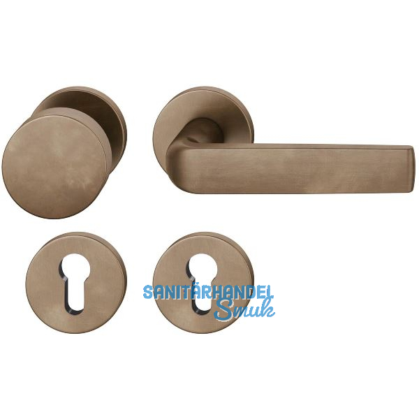 FSB Wechselgarnitur 12 1267 ASL auf Rosette PZ, Bronze dunkel patiniert