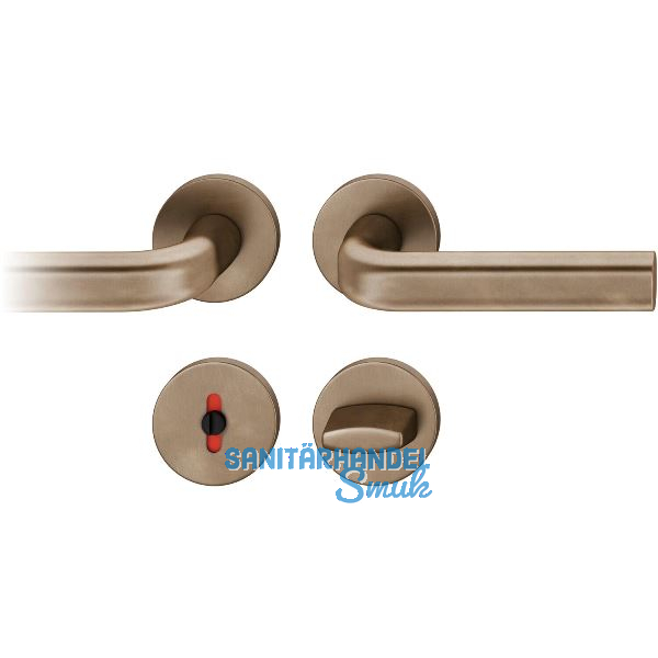 FSB Dr�ckergarnitur 12 1242 ASL auf Rosette WC, Bronze dunkel patiniert