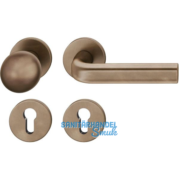 FSB Wechselgarnitur 12 1242 ASL auf Rosette PZ, Bronze dunkel patiniert