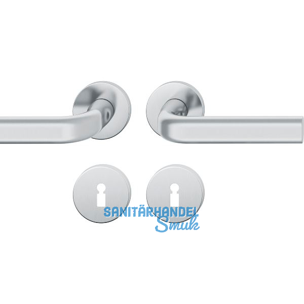 FSB Dr�ckergarnitur 12 1242 ASL auf Rosette BB, Edelstahl matt