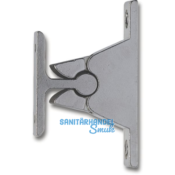 T�rhalter mit Klemmmechanismus, Wandabstand 35 mm, Zamak vermessingt