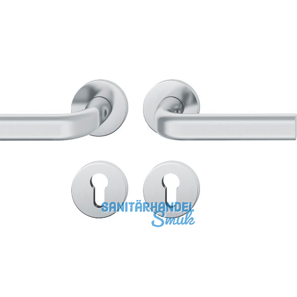 FSB Dr�ckergarnitur 12 1242 ASL auf Rosette PZ, Edelstahl matt