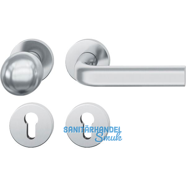 FSB Wechselgarnitur 12 1242 ASL auf Rosette PZ, Edelstahl matt