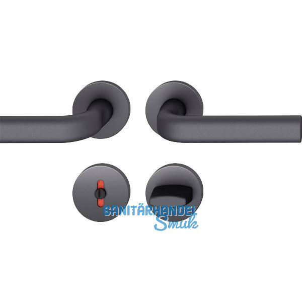 FSB Dr�ckergarnitur 12 1242 ASL auf Rosette WC, Aluminium schwarz matt