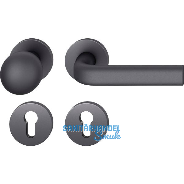 FSB Wechselgarnitur 12 1242 ASL auf Rosette PZ, Aluminium schwarz matt