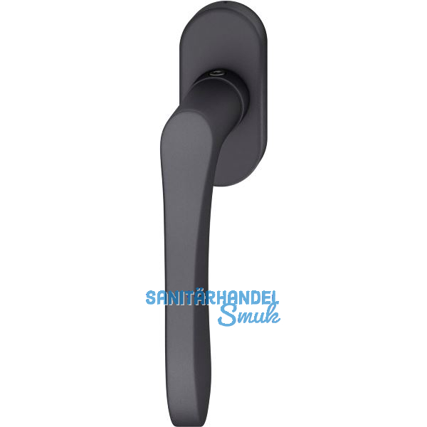 FSB Fenstergriff 34 1106 ovale Rosette, Aluminium schwarz matt