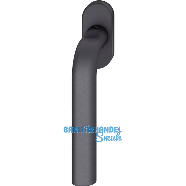 FSB Fenstergriff 34 1242 ovale Rosette, Aluminium schwarz matt