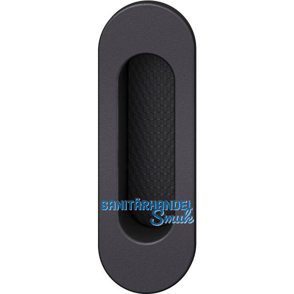 FSB Schiebet�rmuschel 42 4215 oval 35 x 105 mm, Aluminium schwarz matt