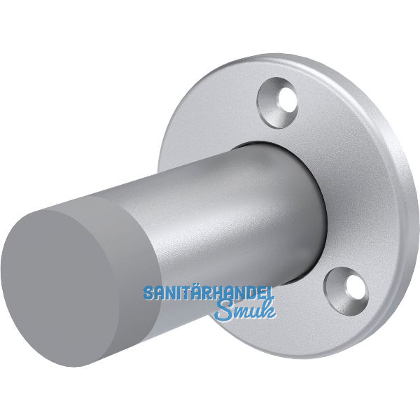 KWS Wandt�rpuffer 2010 � 55 mm, H�he 80 mm, Stahl silber lackiert