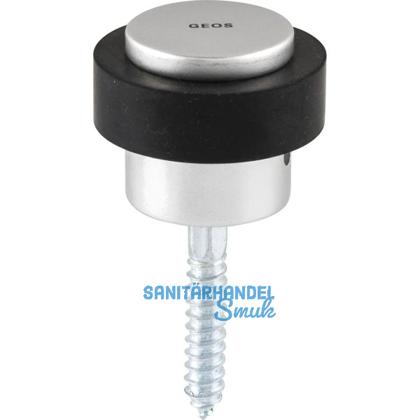 GRUNDMANN Bodent�rpuffer � 48 mm, H�he 38 mm, Gummiring, silber eloxiert