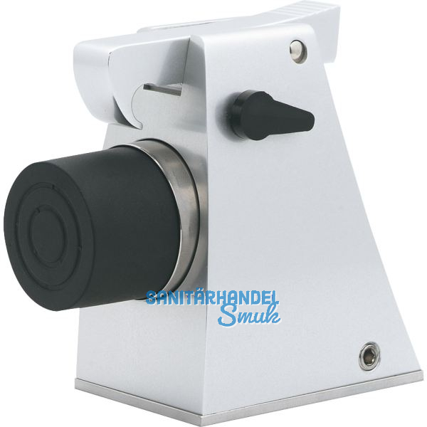 Torhalter 1110 mit Fanghaken und Puffer, H�he 121 mm, Alu silber lackiert