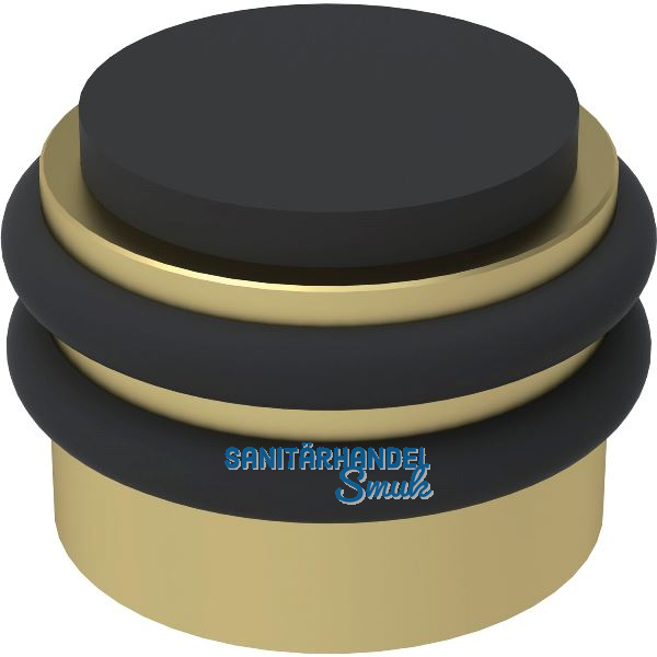 KWS Boden- und Wandt�rpuffer 2053, Gummi schwarz � 42 mm, Messing matt