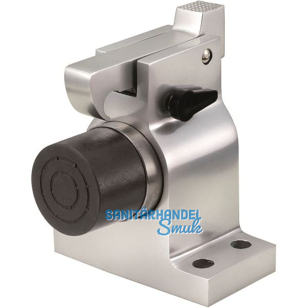 Torhalter 1009 mit Fanghaken und Puffer, Wandmontage, Edelstahl matt