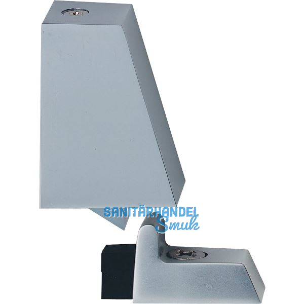 T�rfeststeller 1013 mit Wippe und Gummipuffer, Aluminium silber lackiert