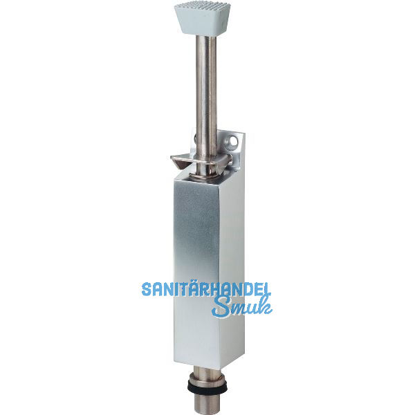 T�rfeststeller 1041 mit Bodenb�chse Hub 90 mm, Aluminium silber lack./ Edelstahl