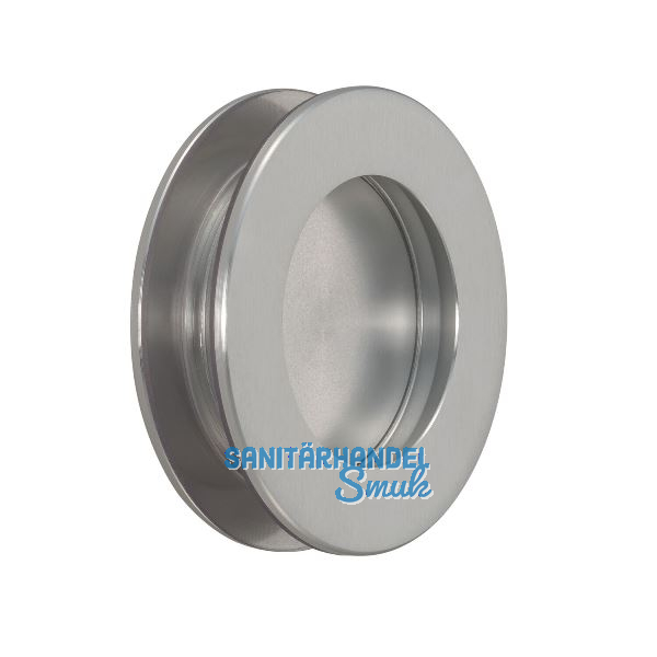 KWS Schiebet�rmuschelpaar 5254 rund, Glasst�rke 8 - 10 mm, Alu Edelstahl-Effekt