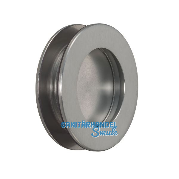 KWS Schiebet�rmuschelpaar 5254 rund, Glasst�rke 8 - 10 mm, Edelstahl matt