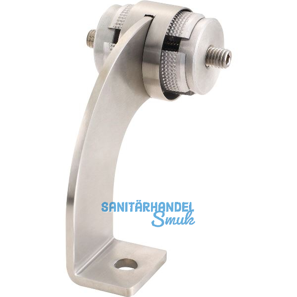 KWS Mittelst�tze WS gebogen 90�, Rundrohr, f. Au�en � 35mm,rechts,Edelstahl matt