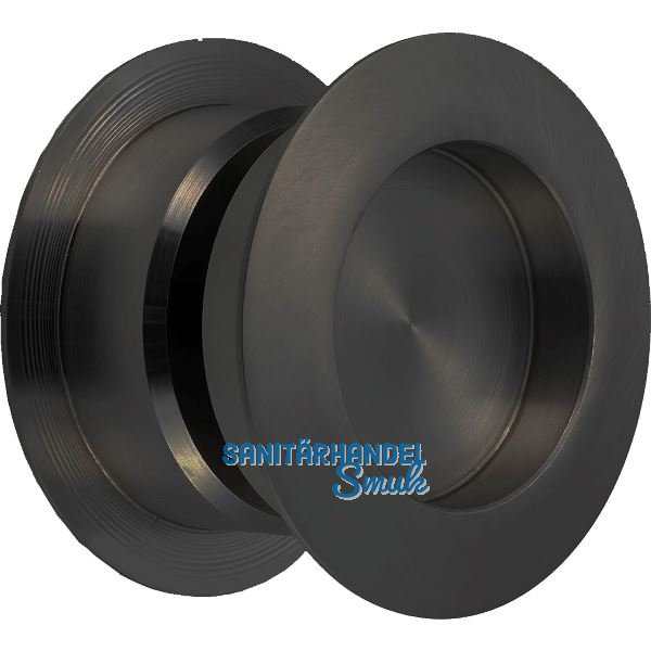 KWS Schiebet�rmuschelpaar 5251 rund, T�rst�rke 38-42 mm, Aluminium schwarz matt