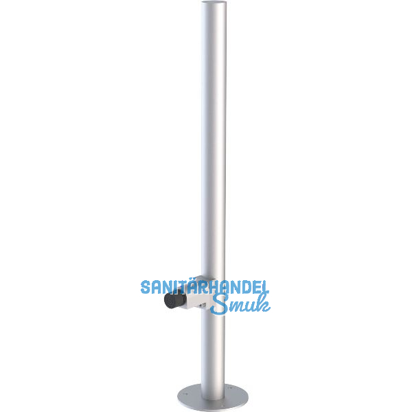 KWS Bodent�rpuffer auf Rohr 2920 gefedert, Edelstahl silber lackiert