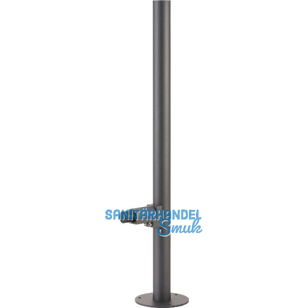 KWS Bodent�rpuffer auf Rohr 2920 gefedert, Edelstahl anthrazit beschichtet