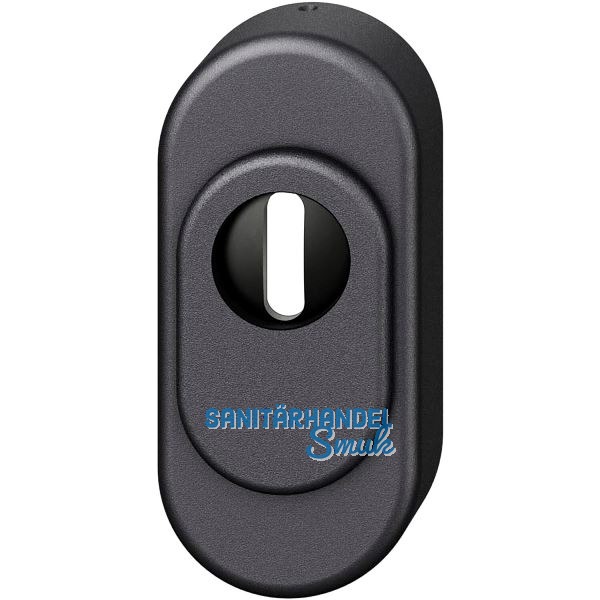 FSB Sicherheitsrosette 73 3249 oval PZ mit Kernziehschutz, Aluminium schwarz