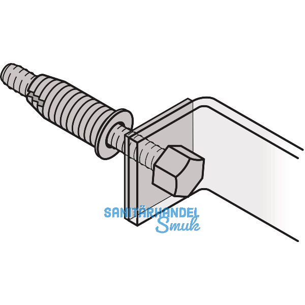 FSB Befestigungszubeh�r T�rgriff einseitig, T�rst�rke 10-30 mm, Stahl verzinkt