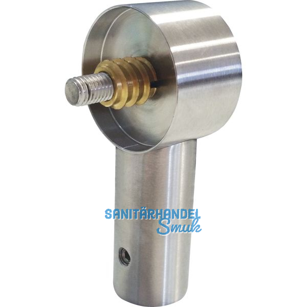 KWS Endst�tze RS - gerade Rundrohr, f�r Holzrohr, 35mm, Edelstahl