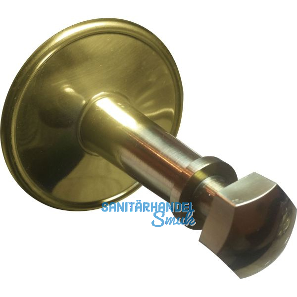 Handlauftr�ger zum Klemmen, Rosetten � 70 mm,Wandabstand 60 mm,Messing poliert