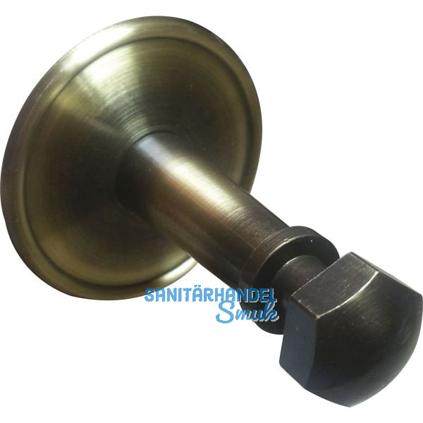 Handlauftr�ger zum Klemmen, Rosetten � 70 mm,Wandabstand 60 mm,Messing patiniert