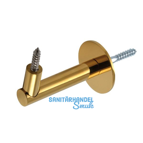 Handlauftr�ger Rosetten � 50 mm, Wandabstand 75 mm, Messing PVD-beschichtet