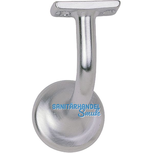 Handlauftr�ger mit Winkel Wandabstand 60 mm, Messing verchromt matt
