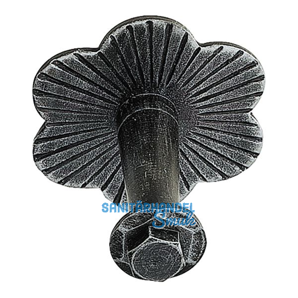 Handlauftr�ger zum Klemmen, Wandabstand 60, schwarz lackiert, patiniert