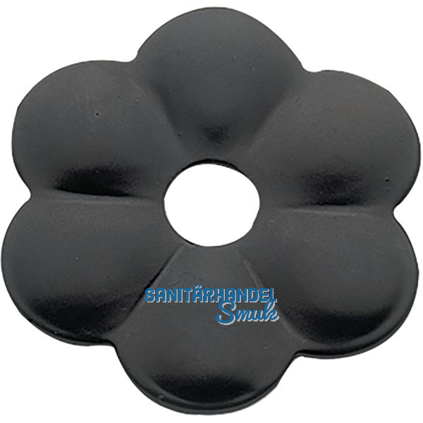 Zierrosette (Pfettenscheibe) � 80x4 mm, Bohr-� 13 mm, schwarz pulverbesch. (C)