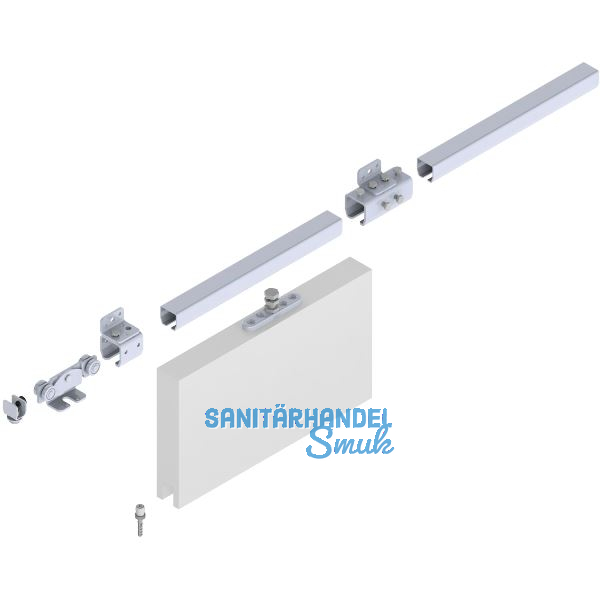 Schiebetorbeschlagset HELM 100 f�r Wandmontage, max. 100 kg, Stahl verzinkt