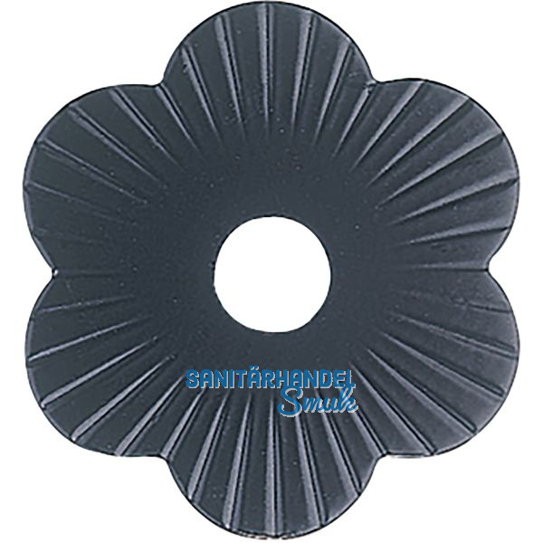 Zierrosette (Pfettenscheibe) � 80x4 mm, Bohr-� 17 mm, schwarz pulverbesch. (B)