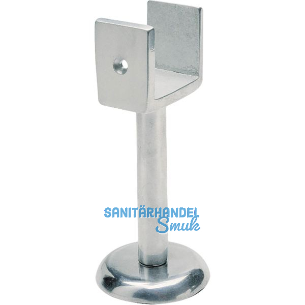 Trennwandst�tze U-f�rmig, Bodenabst. 102mm, Lichte Breite 40 mm, silber eloxiert