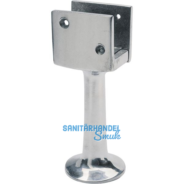 Trennwandst�tze U-f�rmig verstellbar Bodenabstand 100 mm, silber elox.