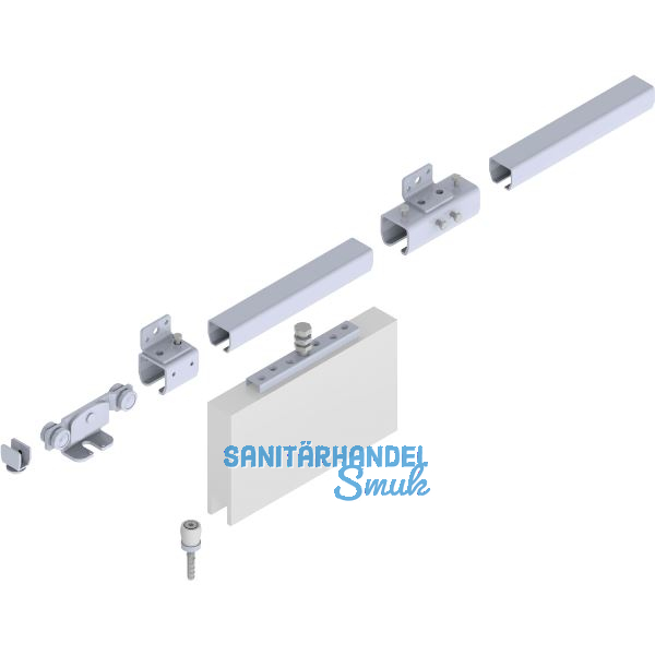 Schiebetorbeschlagset HELM 400 f�r Wandmontage, max. 400 kg, Stahl verzinkt