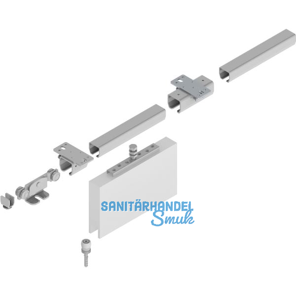 Schiebetorbeschlagset HELM 400 f�r Deckenmontage, max. 400 kg, Stahl verzinkt
