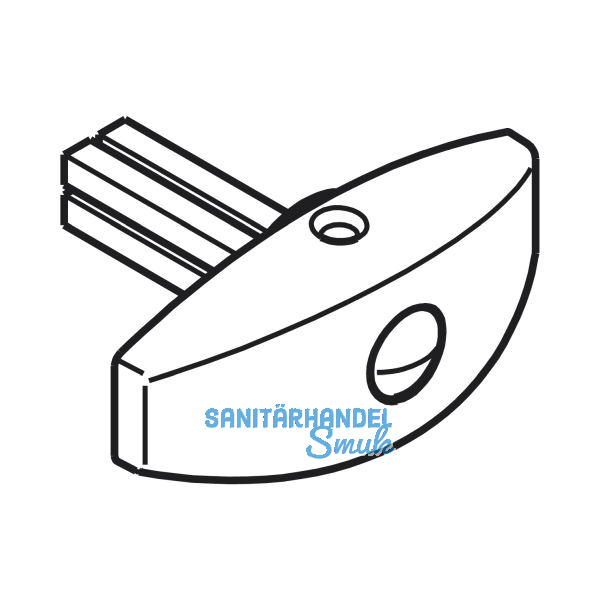 Drehgriff HAWA, TS 35 - 40 mm, Messing vernickelt matt